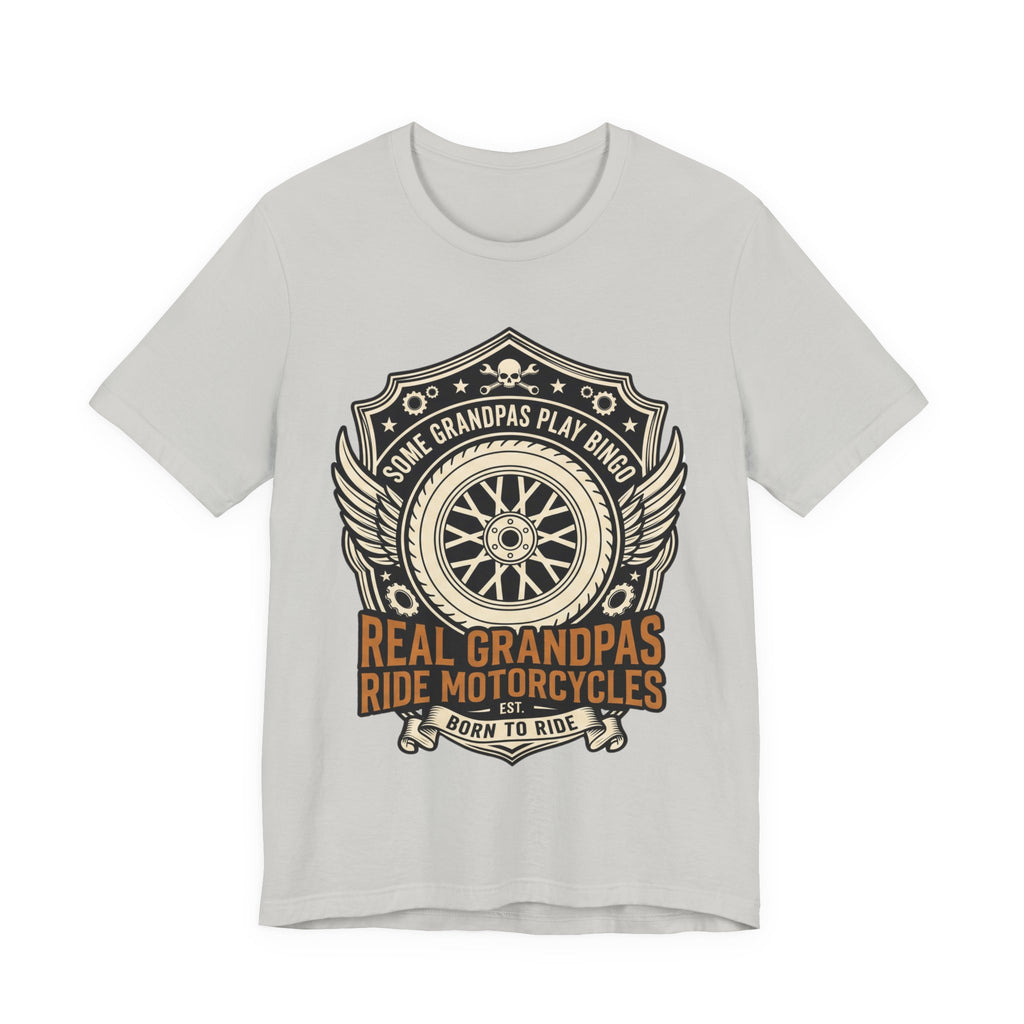 Grandpa Motorcycle T-Shirt – "Real Grandpas Ride Motorcycles" Vintage Biker Tee