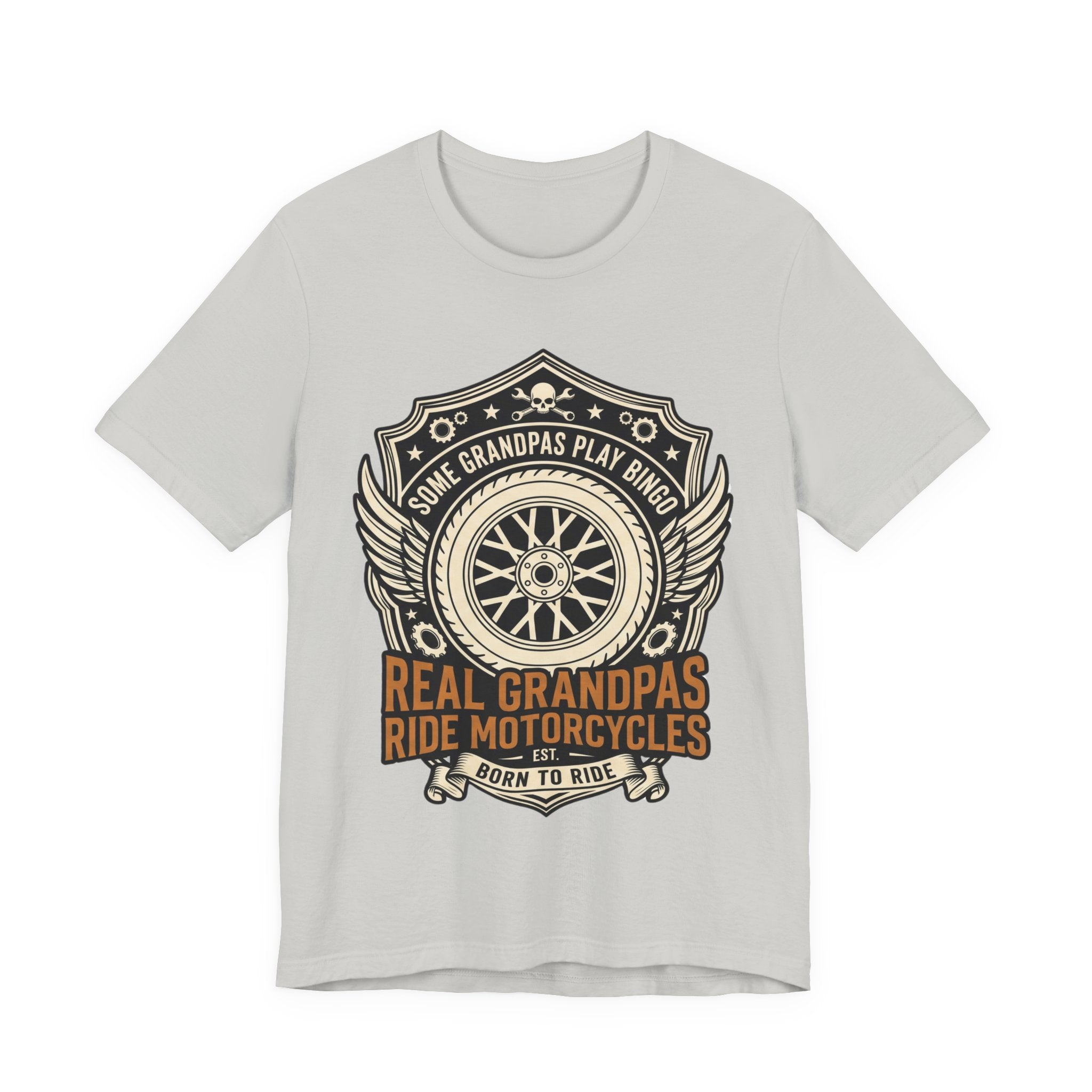 Grandpa Motorcycle T-Shirt – "Real Grandpas Ride Motorcycles" Vintage Biker Tee