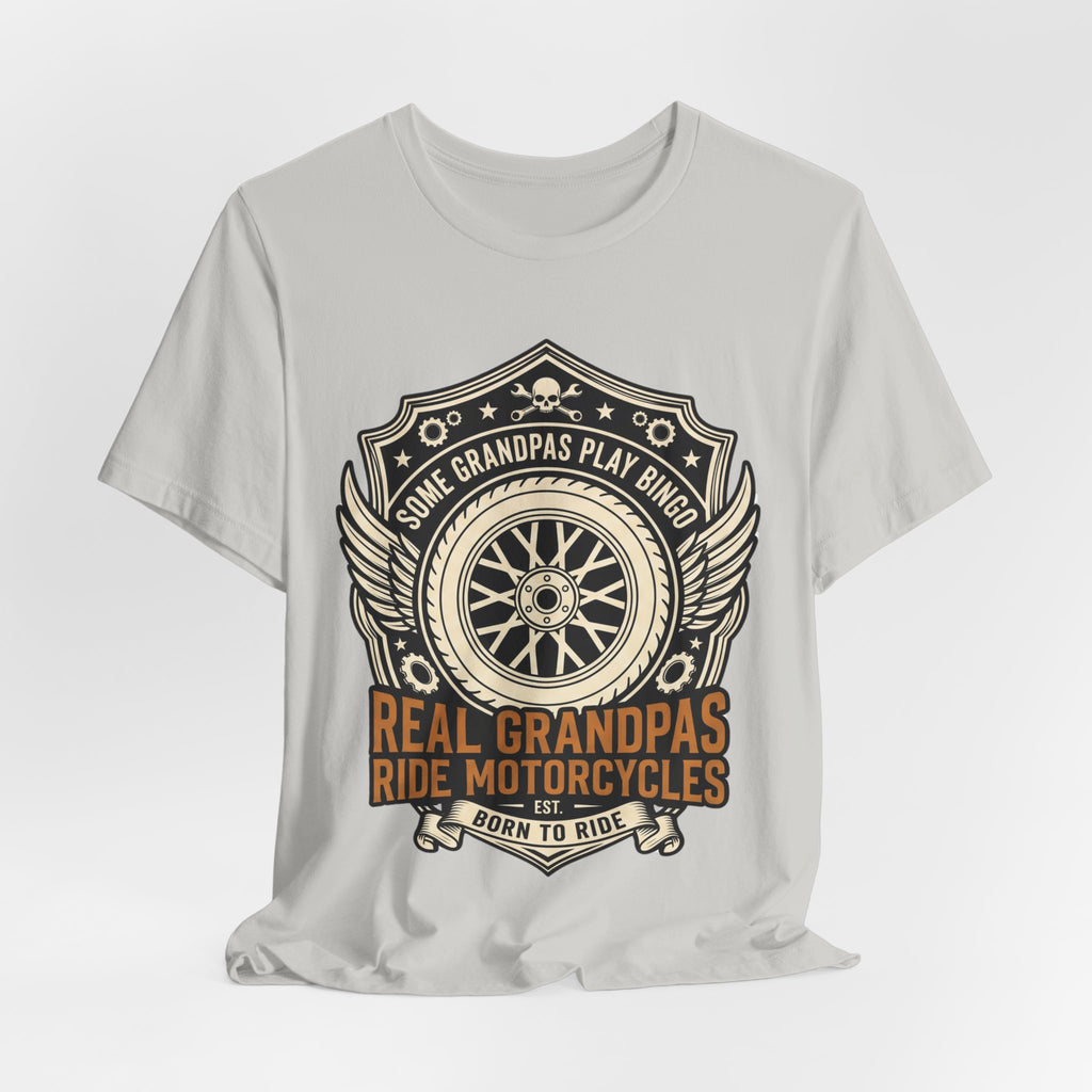 Grandpa Motorcycle T-Shirt – "Real Grandpas Ride Motorcycles" Vintage Biker Tee