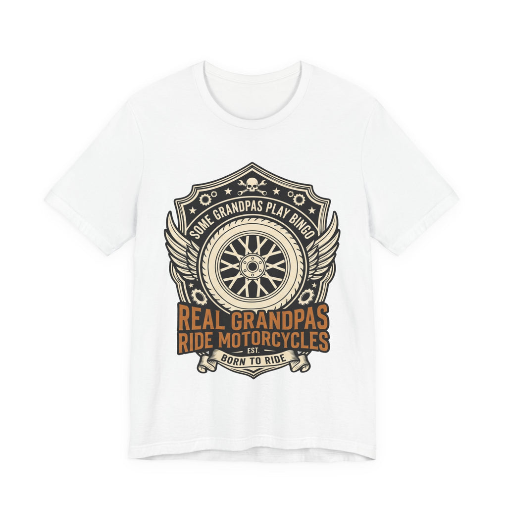 Grandpa Motorcycle T-Shirt – "Real Grandpas Ride Motorcycles" Vintage Biker Tee