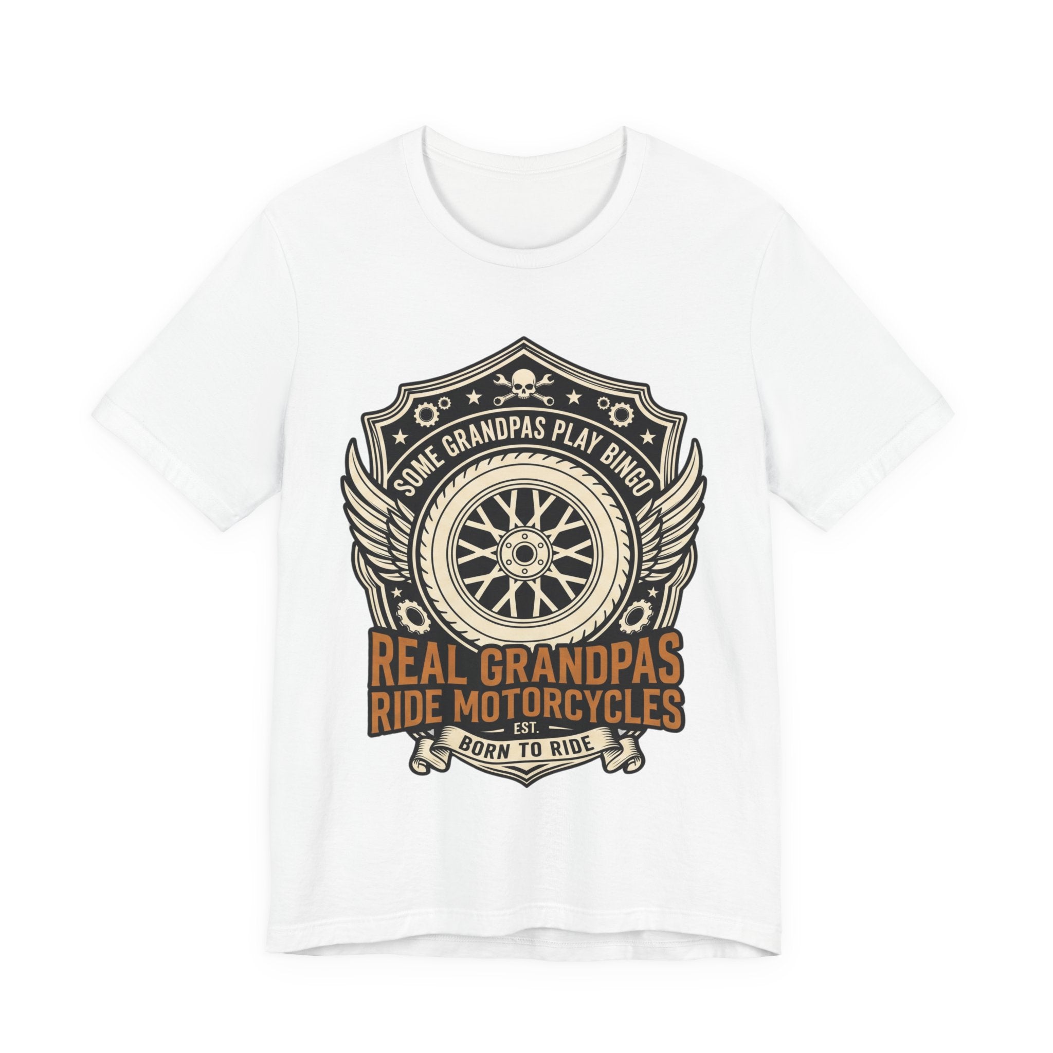 Grandpa Motorcycle T-Shirt – "Real Grandpas Ride Motorcycles" Vintage Biker Tee