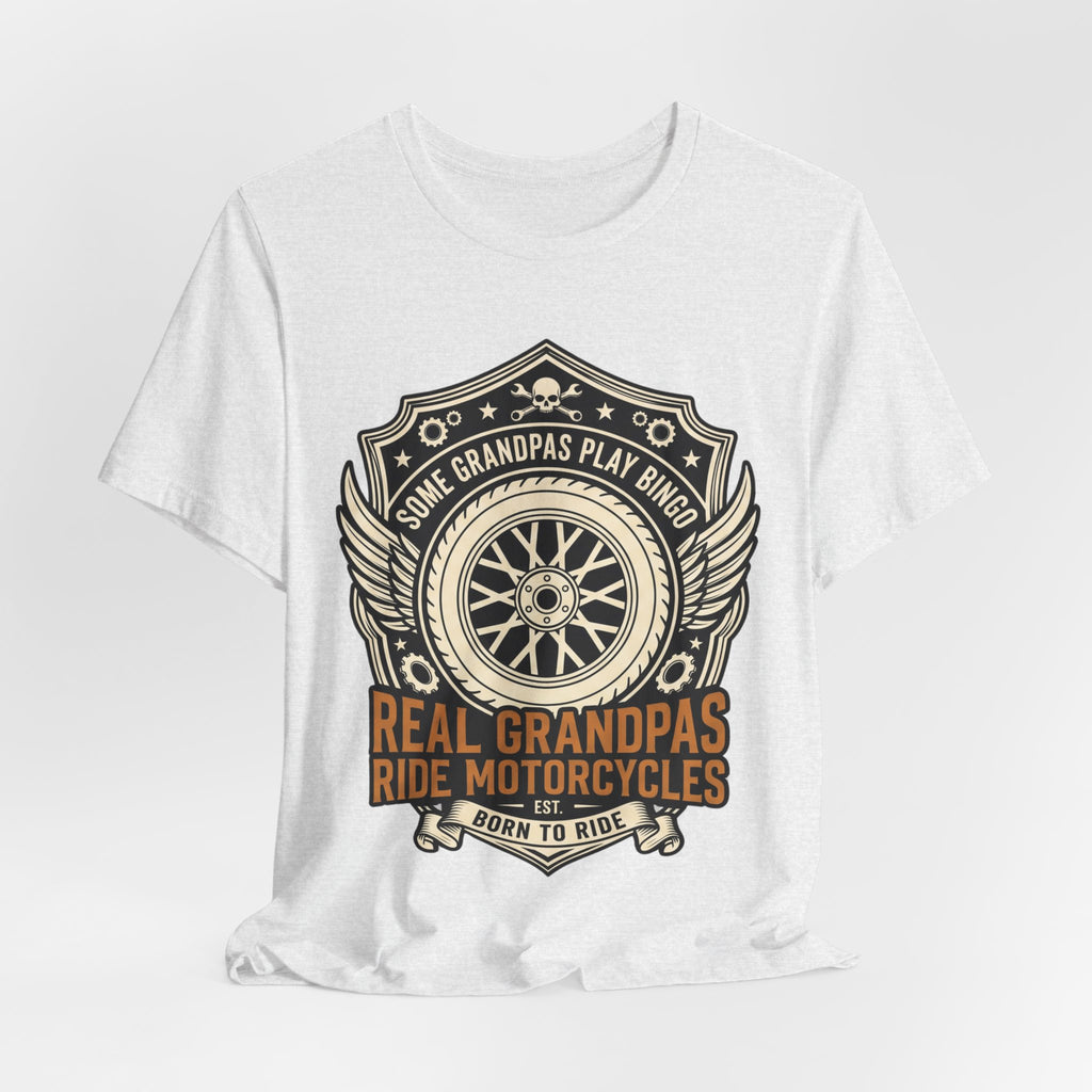Grandpa Motorcycle T-Shirt – "Real Grandpas Ride Motorcycles" Vintage Biker Tee