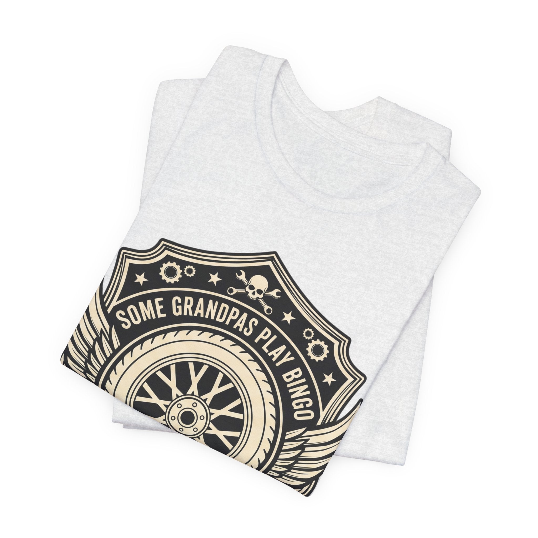 Grandpa Motorcycle T-Shirt – "Real Grandpas Ride Motorcycles" Vintage Biker Tee