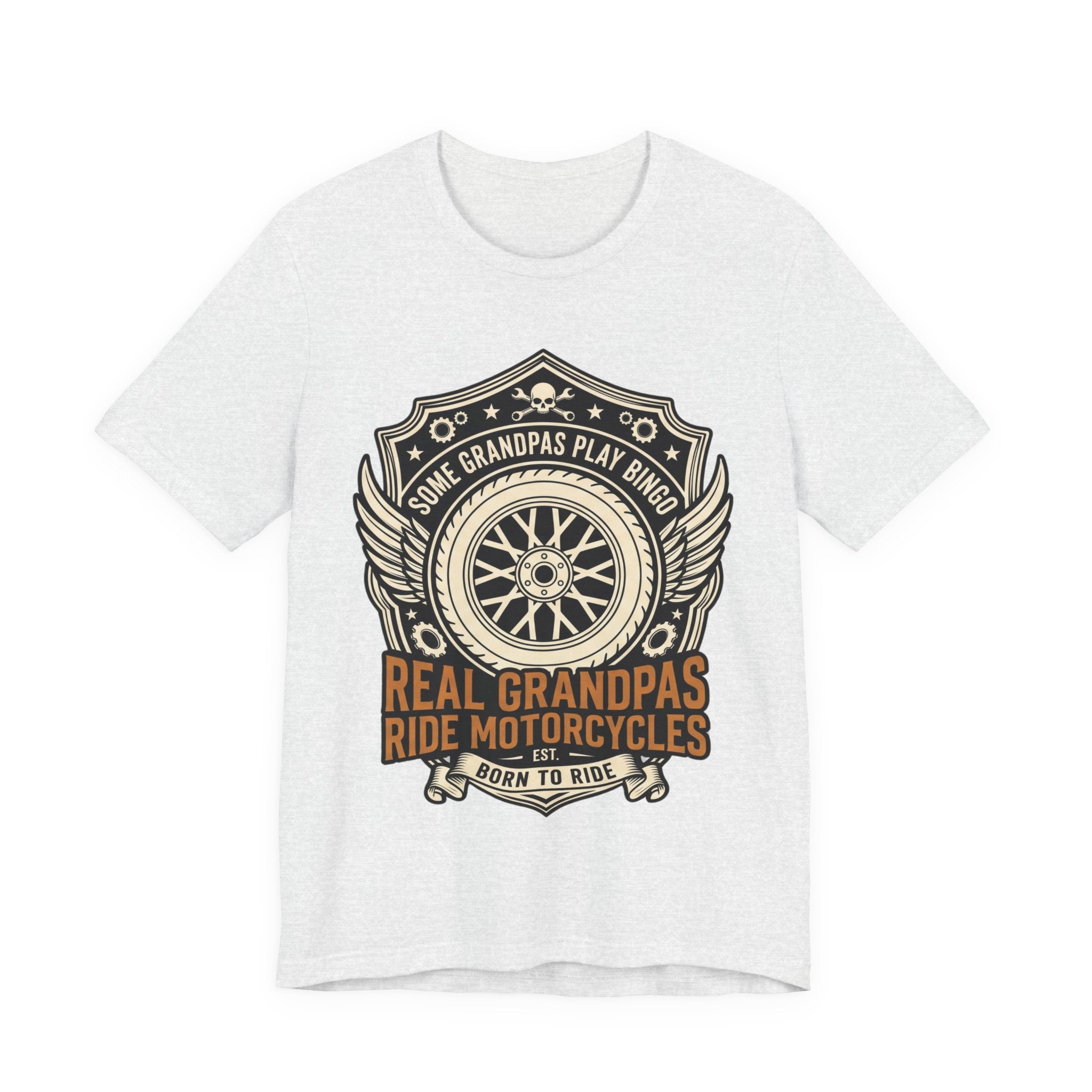Grandpa Motorcycle T-Shirt – "Real Grandpas Ride Motorcycles" Vintage Biker Tee